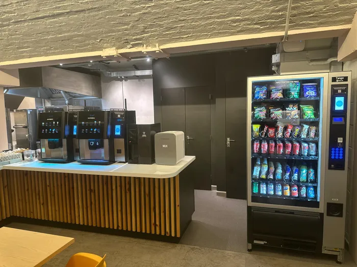 Snack machine placed in an office kitchen